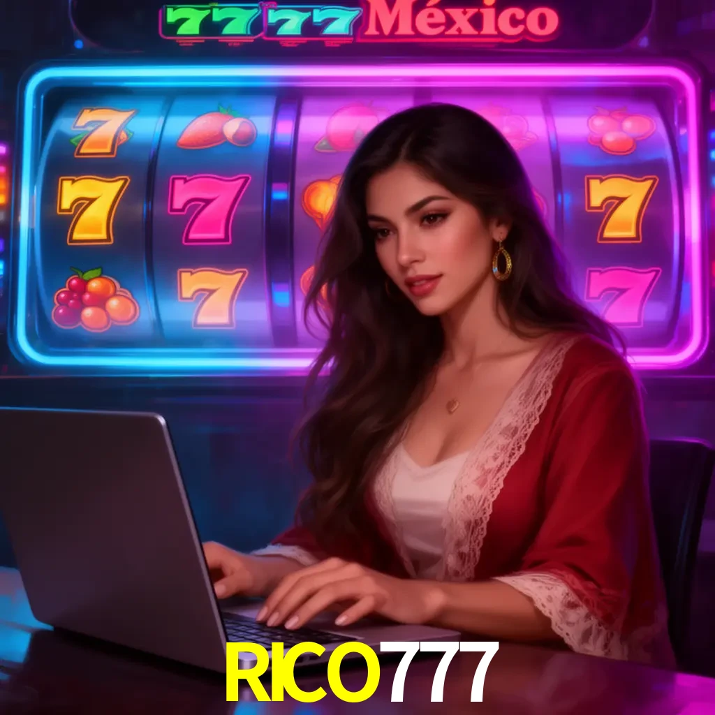 RICO777 Slots - tragamonedas, RTP y control Tragamonedas RICO777 con símbolos, saldo móvil y reglas de apuesta visibles